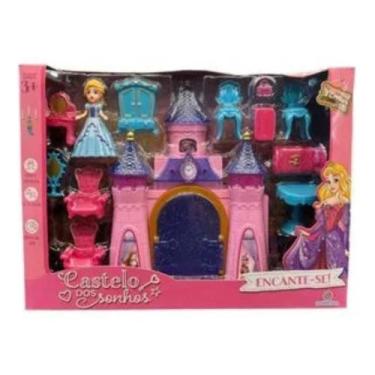 Imagem de Brinquedo Castelo Dos Sonhos Princesas Miniatura Polibrinq Salão de Fe