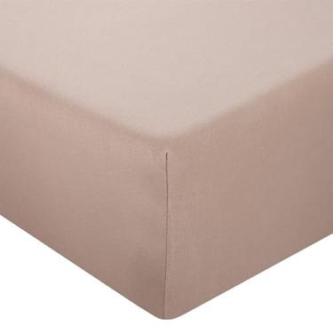 Imagem de Abstract Lençol de cama com elástico 100% algodão confortável para solteiro estreito/campismo/berço de acampamento - Tecido respirável - Bolsos profundos de até 30 cm (aveia, 112 cm x 190 cm)