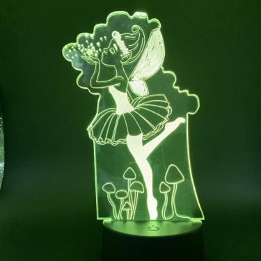 Imagem de Luz noturna 3D USB Conto de fadas Princesa Alice Branca de Neve