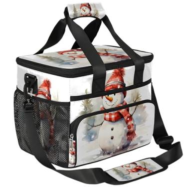 Imagem de Mochila Chubby com isolamento térmico de boneco de neve, lancheira para mulheres, homens, cesta de piquenique, lancheira portátil para piquenique, praia, trabalho, viagem, escritório, acampamento