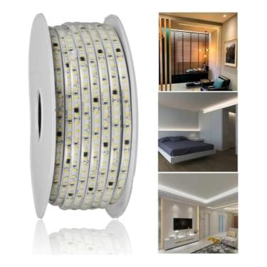 Imagem de Fita Led Direta 7W/Metro 127v 3000K Branco-Quente 20m Para Perfil Led Não Precisa Fonte Acompanha Rabicho