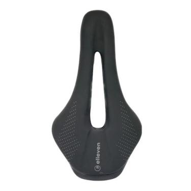 Imagem de Selim mtb speed bicicleta race vazado preto 26,5 x 14,0 cm - Elleven