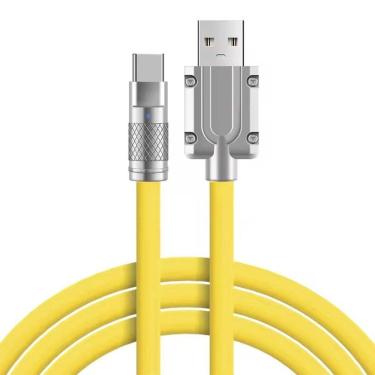 Imagem de Cabo Usb C 120W Silicone Turbo Nao Quebra Resistente Amarelo