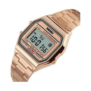 Imagem de Relógio Digital Masculino À Prova D'Água Skmei 3Bar Com Pulseira De Aç