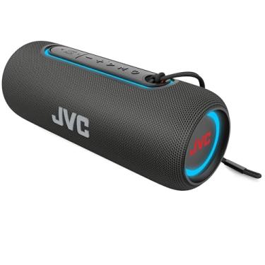 Imagem de JVC Alto-falante sem fio portátil iluminado com saídas máximas de 20 W, som dinâmico, Bluetooth 5.0, capacidade TWS, USB-C, IPX5, entrada auxiliar, até 5 horas de vida útil da bateria - SPPA5BTB