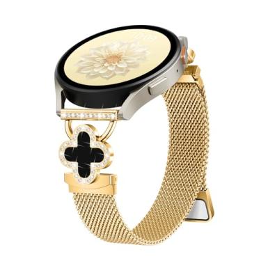Imagem de Pulseiras femininas de metal finas para Samsung Galaxy Watch 7 6 5 4 FE de 40 mm e 44 mm/6 4 mm/6 4 mm, 46 mm, 43 mm, 47 mm/5 Pro/Active 2, pulseira magnética milanesa de 20 mm para Samsung Watch