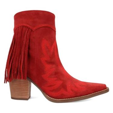 Imagem de Dingo Bota feminina Wild Sage Franja Snip Toe Western, Vermelho, 36