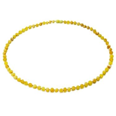 Imagem de Amber Guru Colar de âmbar báltico para mulheres e homens (autêntico, certificado) - 55 cm, contas cruas/não polidas - joia unissex feita à mão com contas âmbar para adultos, 21.7 inches, Âmbar báltico