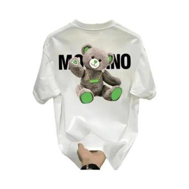 Imagem de Camiseta De Algodão plus Size Com Estampa De Urso Para Homens E Mulher