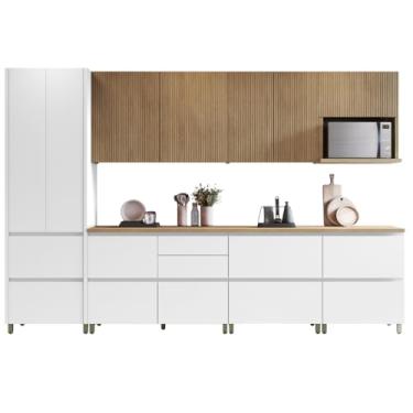 Imagem de Armário De Cozinha Completa 100% Mdf 10 Portas 8 Gavetas Raissa Nesher