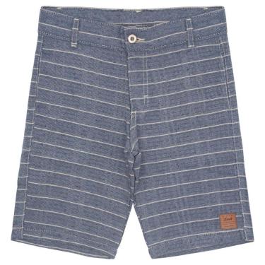 Imagem de Bermuda Juvenil Look Jeans Listras Azul - 4 - UNICA-Unissex