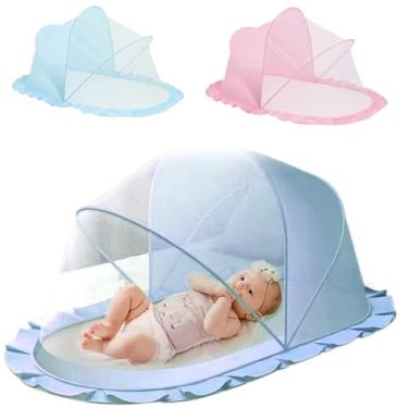 Imagem de Berço portátil com rede mosquiteira, cercado para brincar.(Cor aleatória)