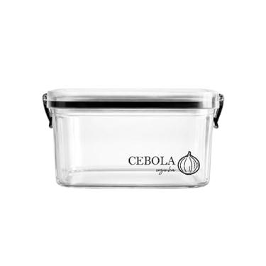 Imagem de Pote Multiuso com Vedação Hermética e Click, Porta Mantimentos, 460ML, Transparente com Tampa (Cebola (460ml))
