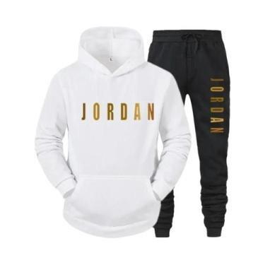 Imagem de Conjunto De Moletom Masculino De Lã Com Capuz Para Primavera - Calça E