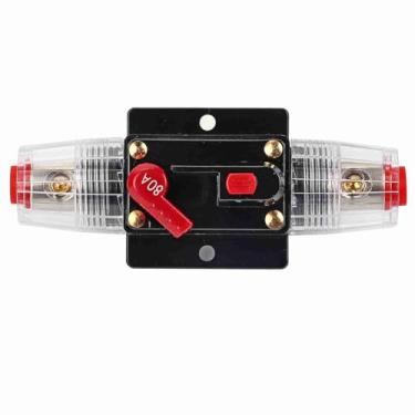 Imagem de LiebeWH Fusível de Redefinição do Disjuntor de áudio Automático, Material de Liga, Interruptor de Redefinição de Botão de Pressão para Carro, Barco, Bicicleta Marinha, 50A 60A 80A 100A (80A)