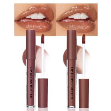 Imagem de HHLTOH Brilho labial matizado com manteiga de mel, batom líquido hidratante para mulheres, protetor labial hidratante natural para lábios secos, maquiagem leve para cuidados com delineador labial