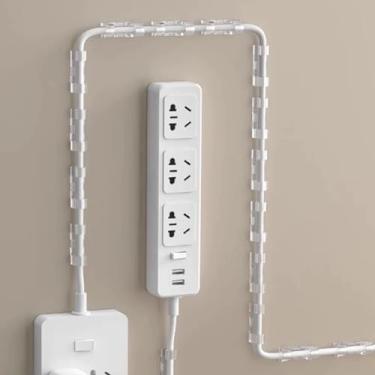Imagem de 20 alças autoadesivas para cabos – organizador de cabos para USB, fones de ouvido, eletrodomésticos (escola de cozinha de escritório em casa) - tamanho grande