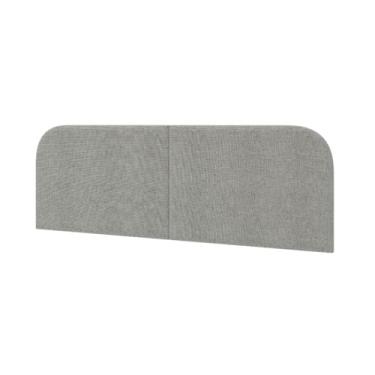 Imagem de Cabeceira Suspensa Estofada 140cm para Cama Box Casal | Design Curvo Moderno para Quarto(Cinza)