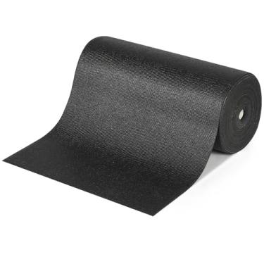 Imagem de Nuanchu Tapetes de ioga pretos de 15,2 m, rolo de tapete de ioga, 4 mm de espessura, tapete de ginástica durável, antiderrapante, tapetes de fitness e exercícios para estúdio, treino e casa fitness