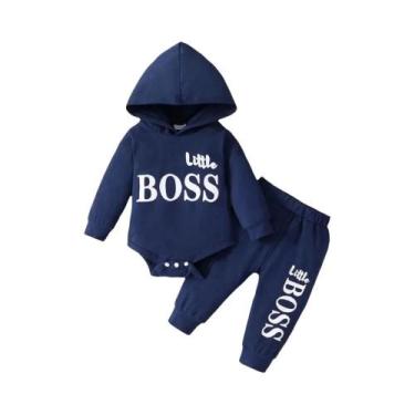 Imagem de Conjunto De Roupa De Outono Para Bebês Meninos, 2 Peças, Macacão Com C