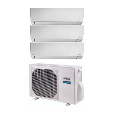 Imagem de Ar Condicionado Tri Split Fujitsu Inverter Airstage Premium 18.000 Btus (2x Hi Wall 9k + Hi Wall 12k) Quente e Frio 220v