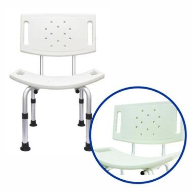 Imagem de Banco Ortopédico Para Banho Com Encosto Ajustável 120kg ST Sequencial 