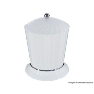 Imagem de Lixeira Pia/Wc C/Tampa Plast Branco - AQUAPLAS