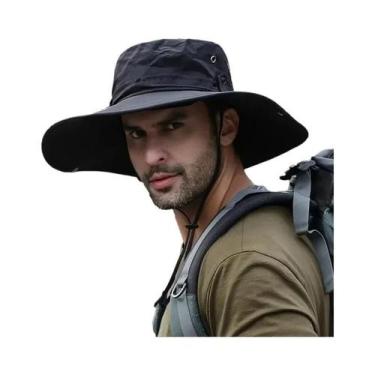 Imagem de Chapéu De Pesca Masculino Resistente a UV Para O Verão, Com Aba Larga,