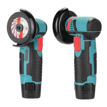 Imagem de Esmerilhadeira Portatil Lixadeira Serra Angular Sem Fio Polimento Corte Madeira Ceramica Aço Ferro