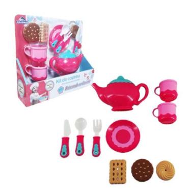 Imagem de Kit Chá Brincando na Cozinha Bule e Xícaras Infantil - Adijomar Brinqu