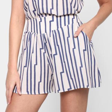 Imagem de Shorts Morena Rosa Evasê Estampado Feminino-Feminino