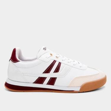 Imagem de Tênis Ramarim Casual Feminino, Off white, Vinho, 38