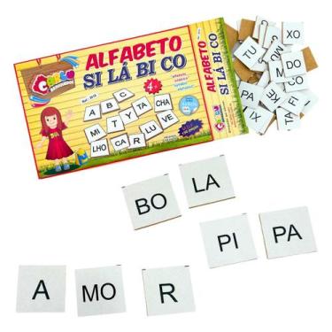 Imagem de Alfabeto Móvel Silábico 150 peças Brinquedos Educativos Infantil Escol