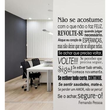 Imagem de Adesivo Decorativo De Parede Frase Não Se Acostume