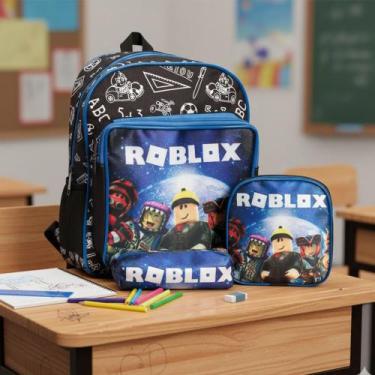 Imagem de Kit Mochila Infantil De Costas Menino Tam P + Lancheira - Plike