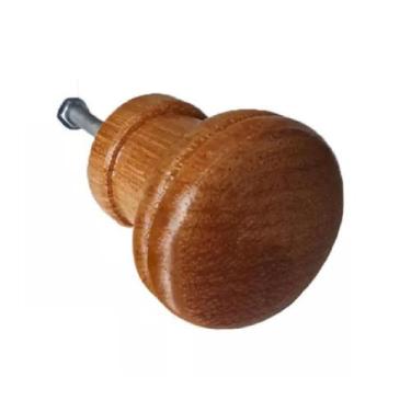 Imagem de Puxador De Madeira Cogumelo Medio Cerejeira Verniz - Akio