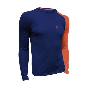 Imagem de Camiseta Raglan Com Proteção UV 50+ Segunda Pele Térmica Manga Longa Tecido Termodry-Masculino
