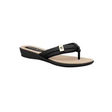 Imagem de Tamanco Feminino Piccadilly Anabela Dedo Chinelo 500309 Preto-Feminino