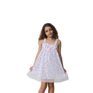 Imagem de Vestido Menina Tule Borboletas Lausalê, Lavanda, 12