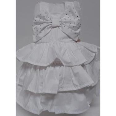 Imagem de Vestido Tricoline Luxo Bebê Menina Babado Festa Lessababy-Feminino