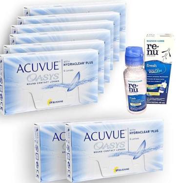 Imagem de Renu Fresh 60Ml + Lente De Contato Jonhson Acuvue Oasys - Combo 6+2 - 