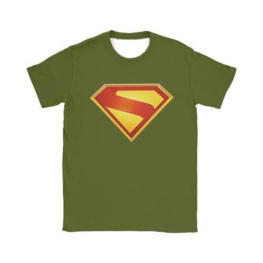 Imagem de Camiseta masculina com logotipo de Supermans, estética de praia, gola 