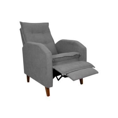 Imagem de Poltrona Amamentação Reclinável Yaris Assento Confortável Boucle Cinza Matrix