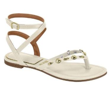 Imagem de Sandalia vizzano rasteira ref 6528.108.7286 feminino, 36, Branco off