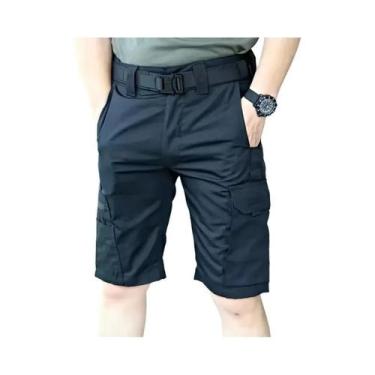 Imagem de Bermudas Cargo Masculinas Verde Militar Camufladas Para Trabalho Ao Ar