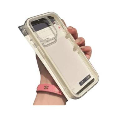 Imagem de Capa Traseira Transparente De Silicone Com Bumper Para iPhone 17 16 15