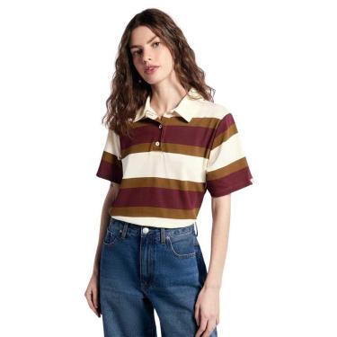 Imagem de Blusa Polo Hering Feminina Off White Manga Curta Estampada-Feminino