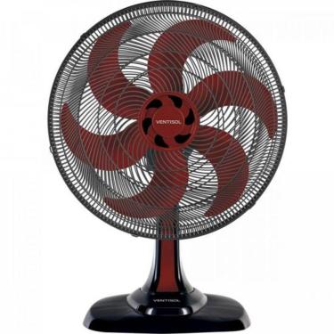 Imagem de Ventilador de Mesa Ventisol 135W 50CM 6 Pás 3 Velocidades Vermelho Turbo 6 para Ambiente Doméstico 220V