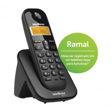 Imagem de Ramal para Telefone sem Fio Digital Intelbras TS 3111 com Identificador de Chamadas DECT 6.0 Preto 1 Unidade