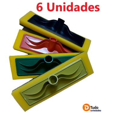 Imagem de Kit 6 Unidades Rodo Abrasivo Lava Azulejo para Limpeza de Piso em Espuma de Poliuretano...